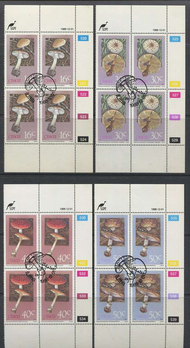 Ciskei - Set of 4 Control Blocks of 4 - 1988 - Used(CTO)
