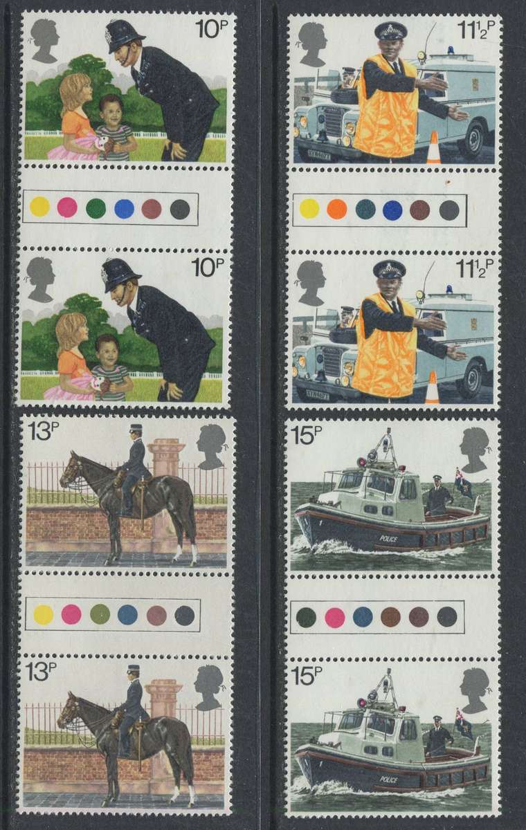 Great Britain - Set of 4 Traffic Light Gutter Pairs - 1979 - MNH