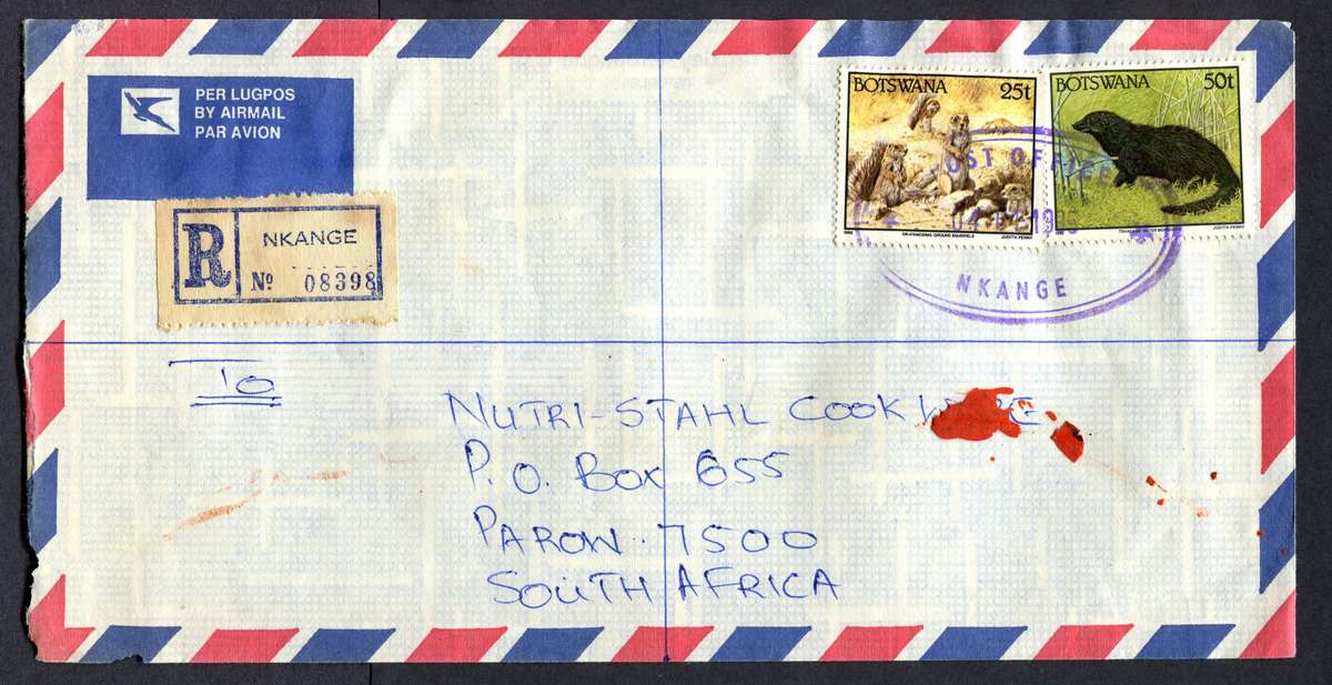 Botswana - "Maxi" Size Registered Cover