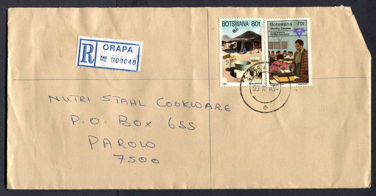 Botswana - "Maxi" Size Registered Cover