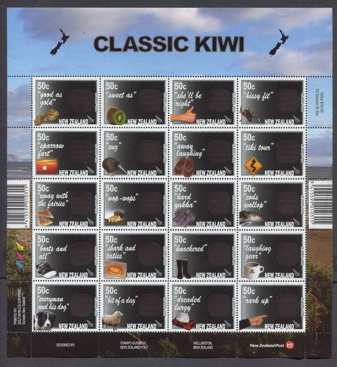 New Zealand - Sheet of 20 - 2007 - Greased