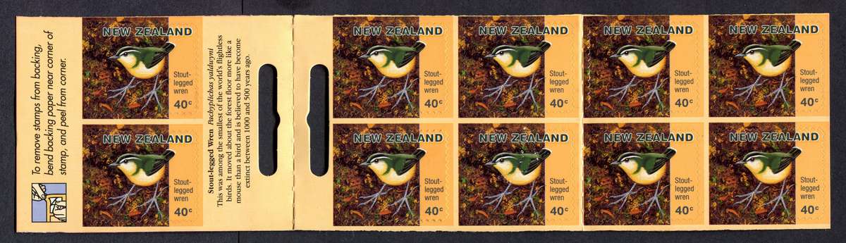New Zealand - Birds - Booklet - 1996 - MNH