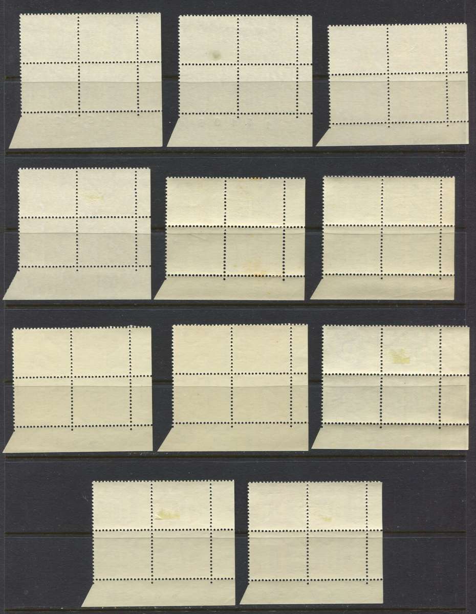 RSA - Postage Due - 11 Control Blocks of 4 - 1972 - MNH