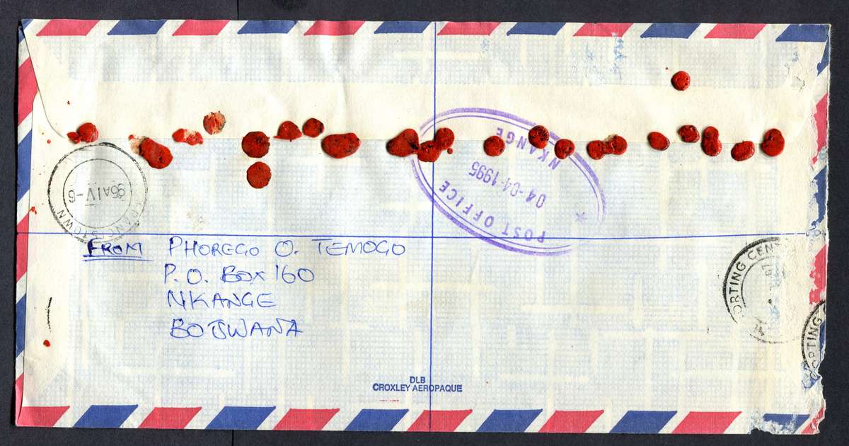 Botswana - "Maxi" Size Registered Cover