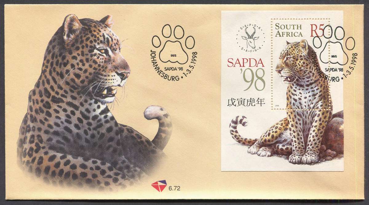 RSA - Miniature Sheet FDC No 6.72 - 1998