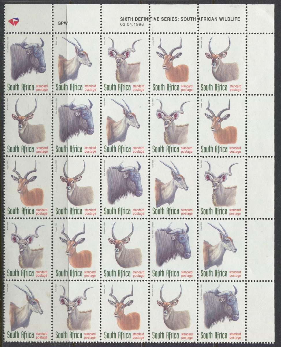 RSA - Block of 25 - 1998  - MNH