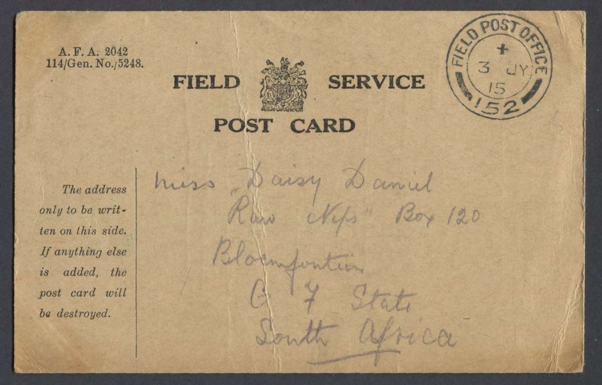 Field Post Office - Post Card