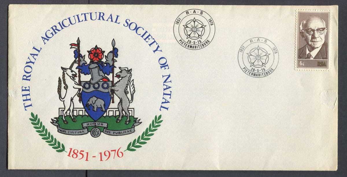 RSA - 4 Commemorative Covers Showing  Stamp Cancel Progressively Shifted Left