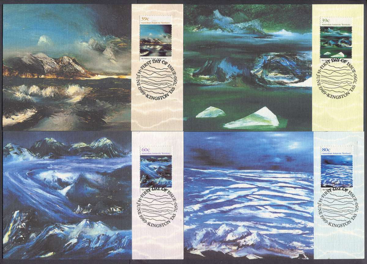 Australian Antarctic Territory - Set of 4 Maxi Cards - 1989