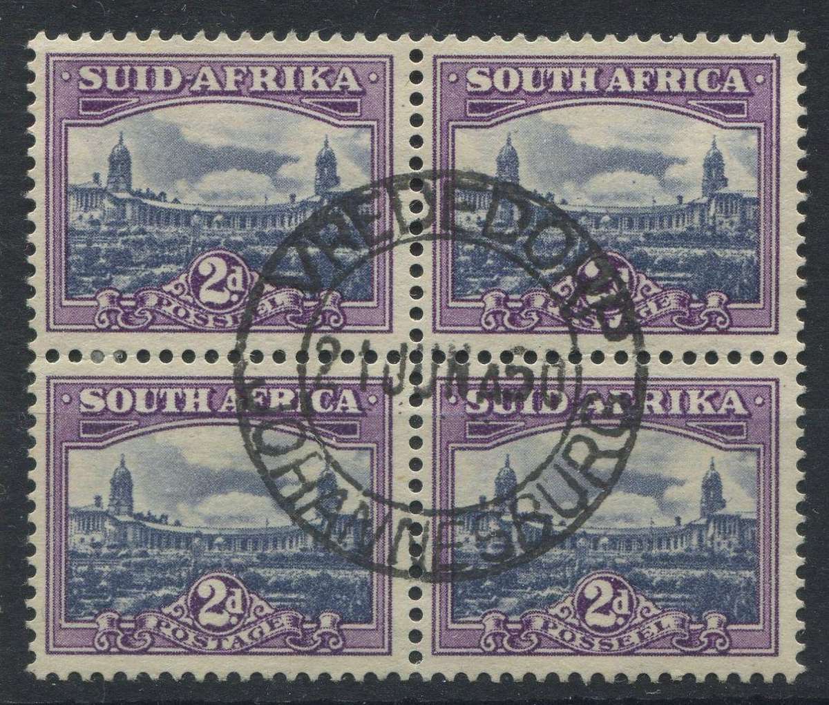 Union of SA - Block Of 4 - 1950 - Used
