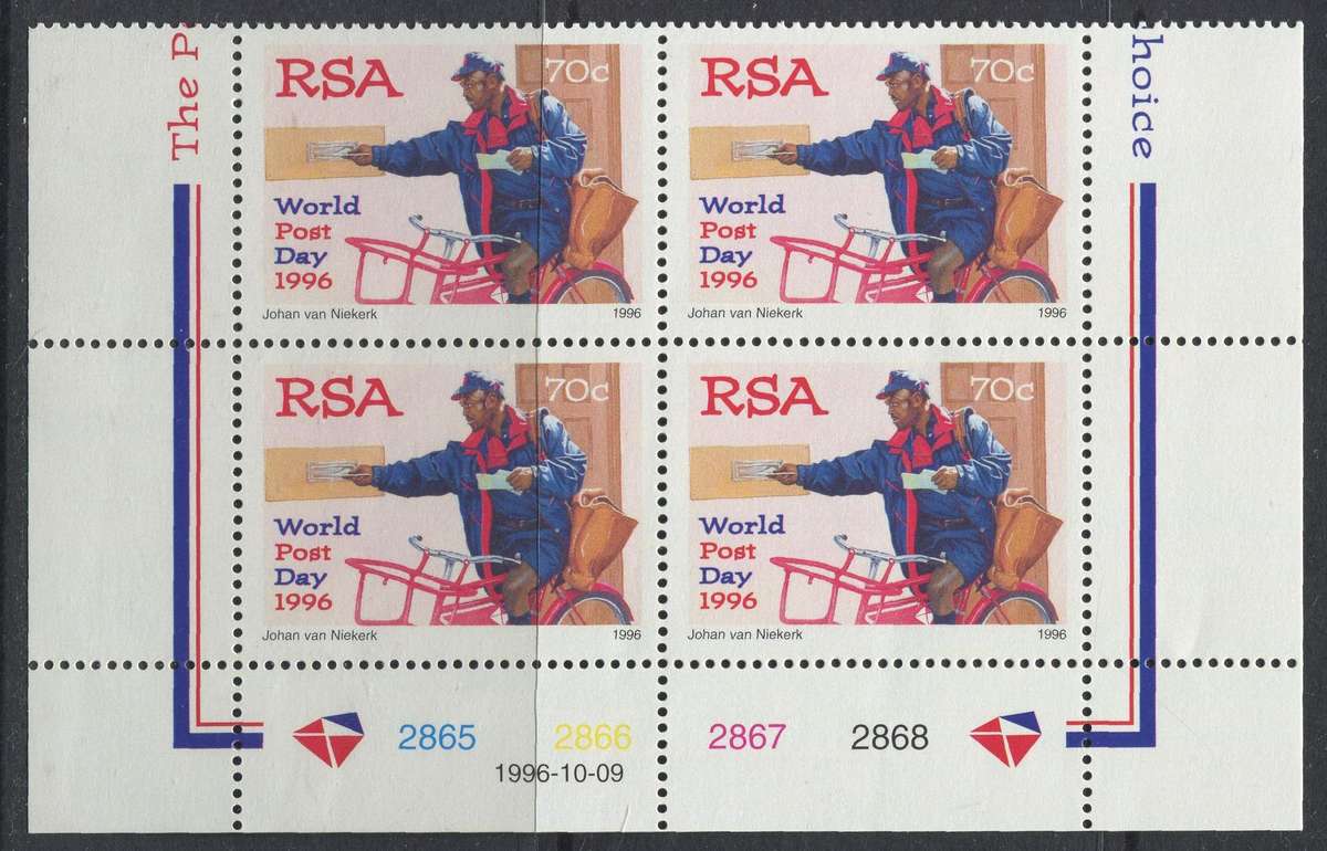 RSA - Control Block Of 4 - 1996 - MNH