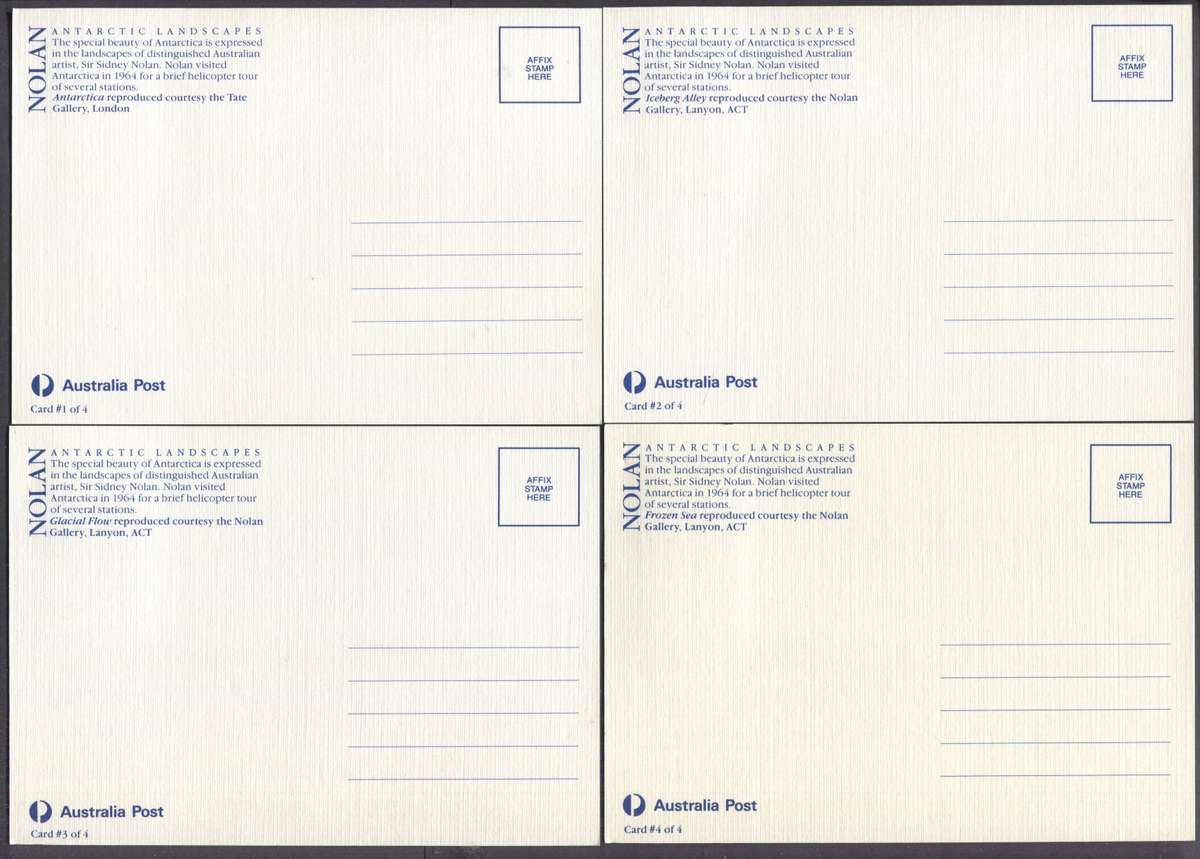Australian Antarctic Territory - Set of 4 Maxi Cards - 1989