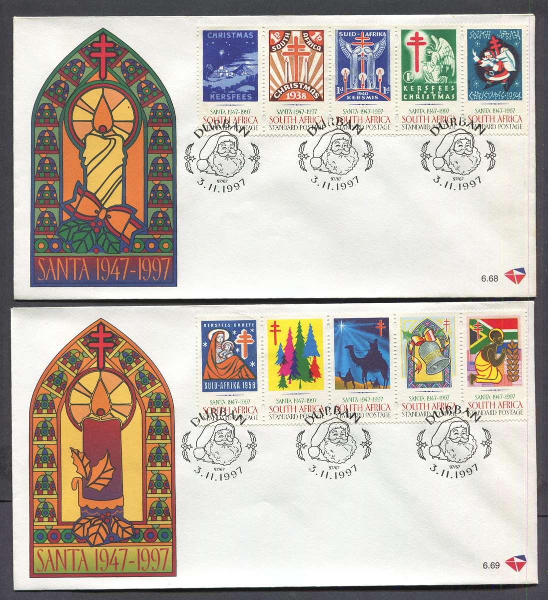 RSA - Set Of 2 FDCs No 6.68 and 6.69 - 1997
