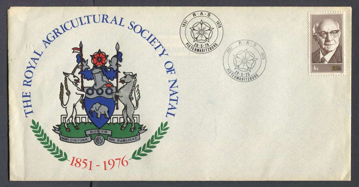 RSA - 4 Commemorative Covers Showing  Stamp Cancel Progressively Shifted Left