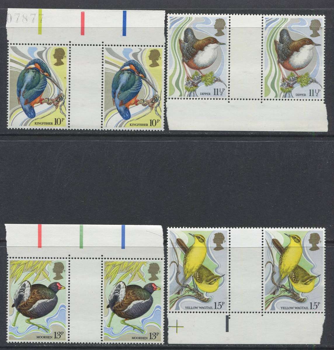 Great Britain - Set of 4 Gutter Pairs - 1980 - MNH