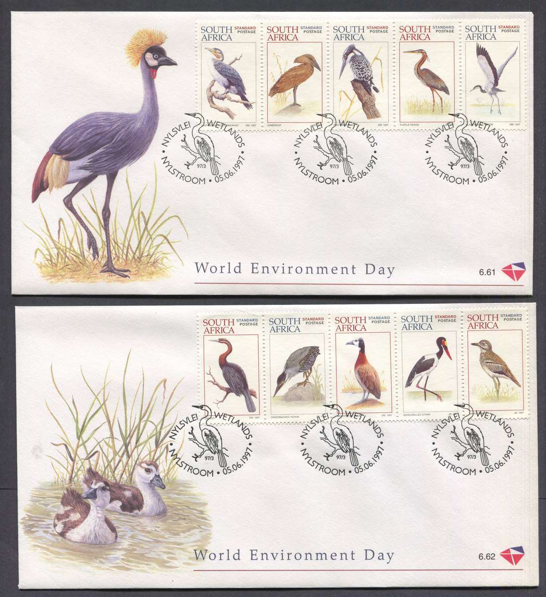 RSA - Set of 2 FDC's - No 6.61 and 6.62 - 1997