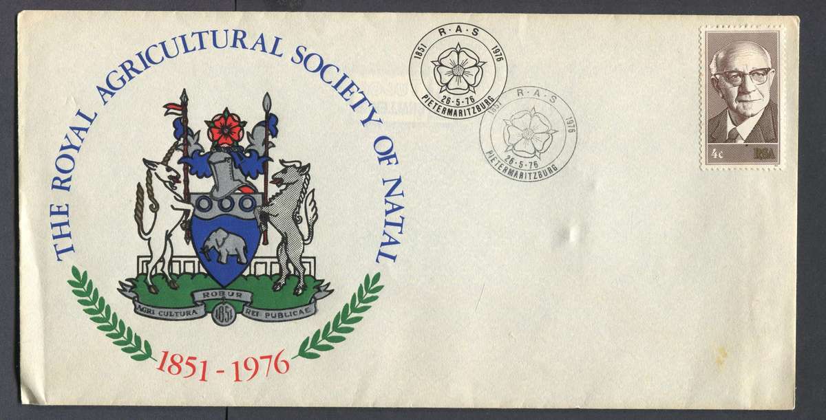 RSA - 4 Commemorative Covers Showing  Stamp Cancel Progressively Shifted Left