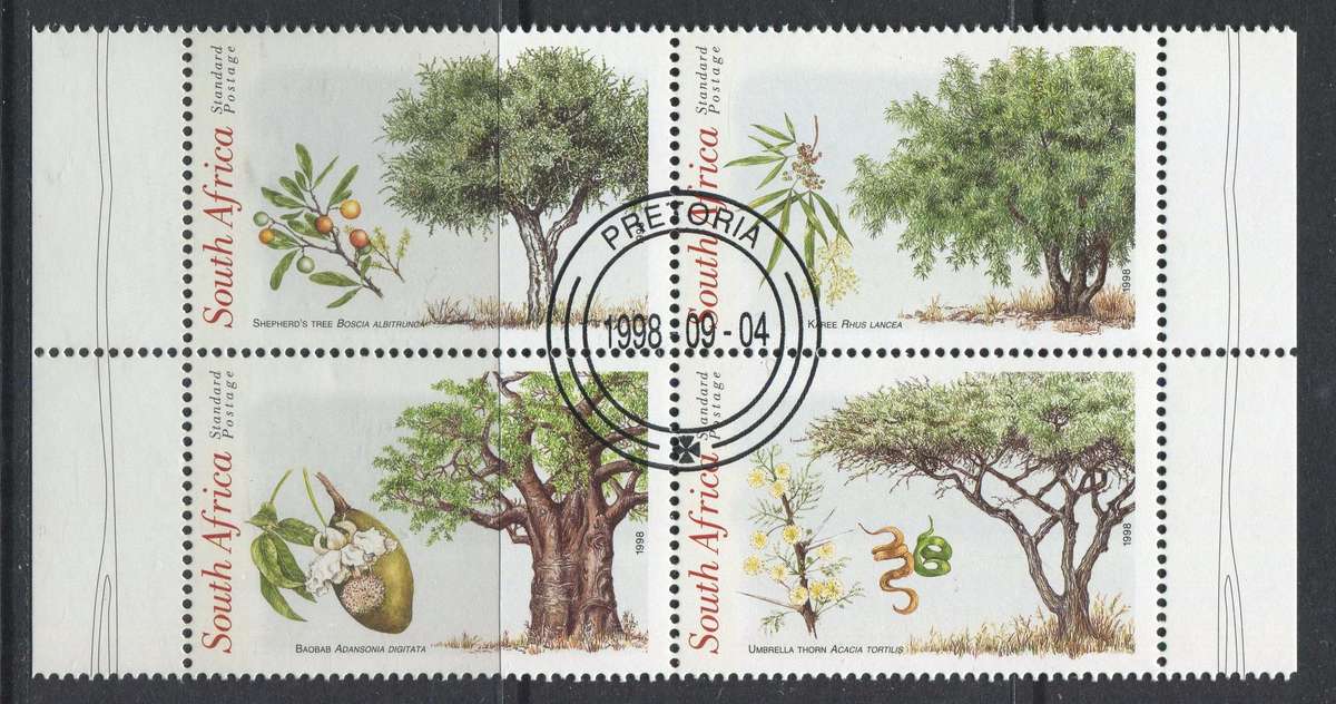 RSA - Block Of 4 - 1998 - Used(CTO)