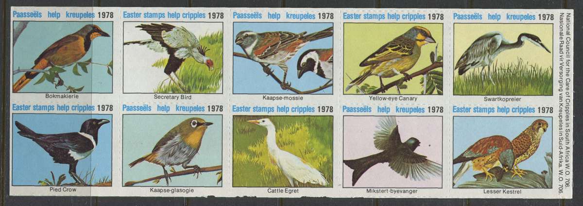RSA - Easter Stamps - Sheet of 10 - 1978 - MNH
