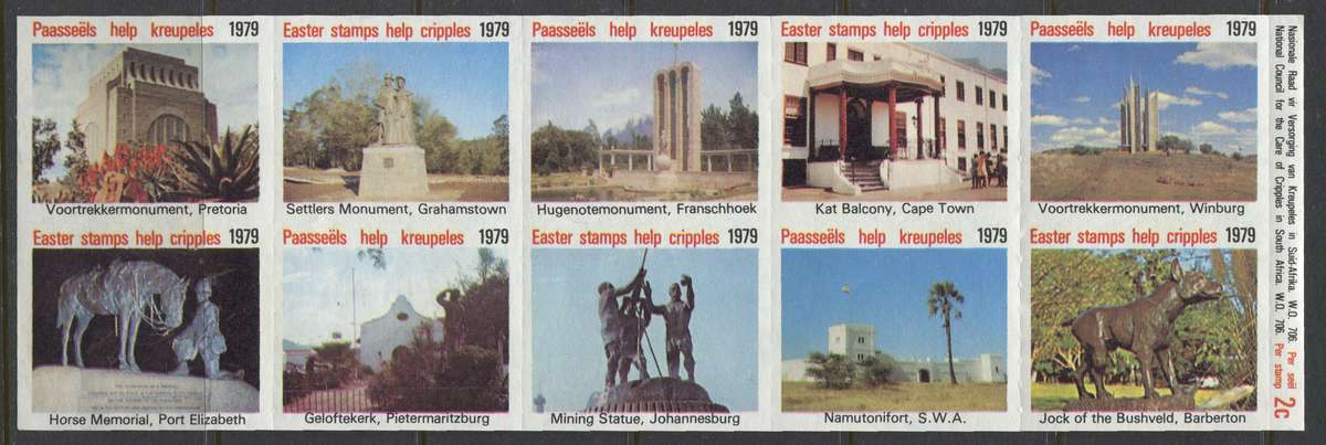 RSA - Easter Stamps - Sheet of 10 - 1979 - MNH