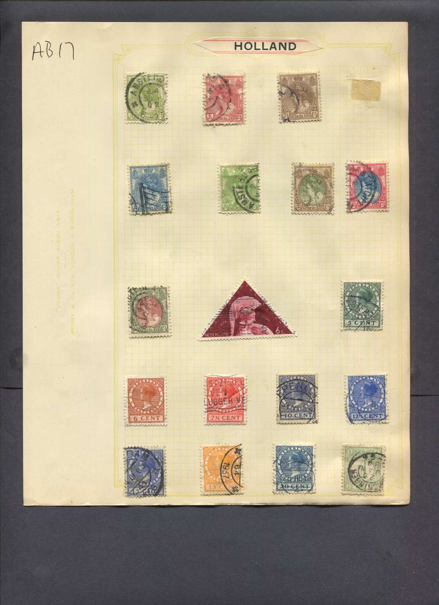 Netherlands - 18 Stamps Mounted On Old Album Page