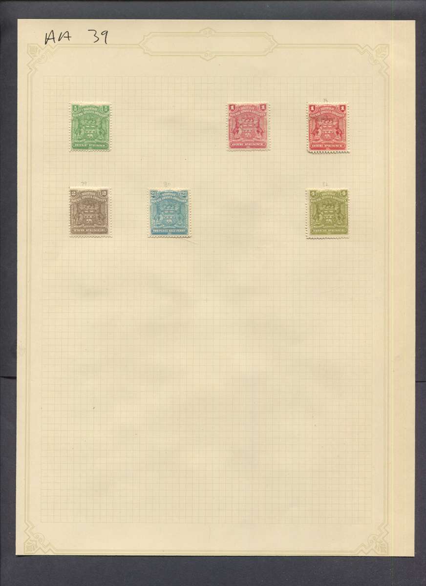 BSAC - 6 Stamps Mounted(Hinged) on Old Album Page