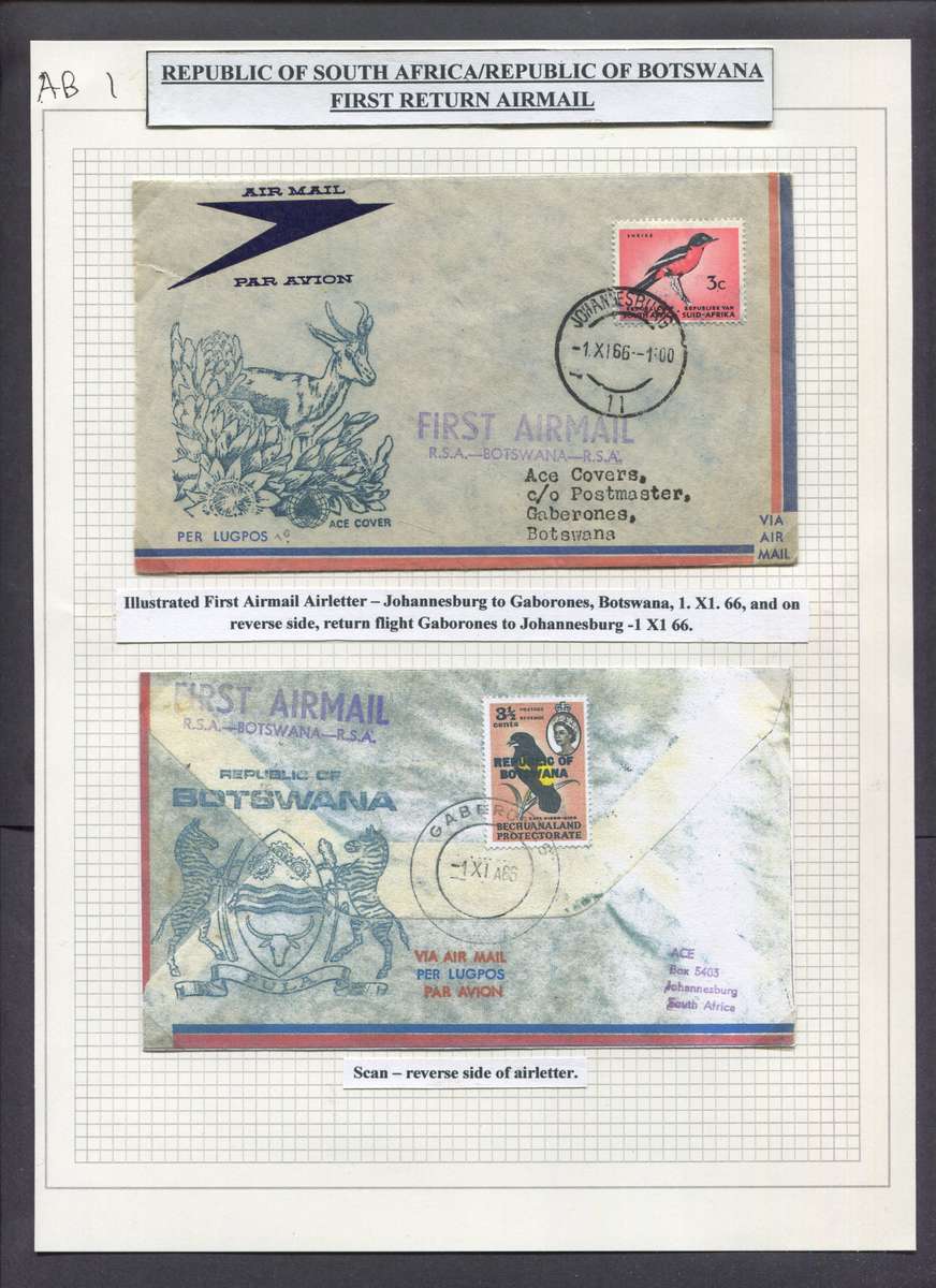 RSA - 1 Flight Cover Mounted in Photo Corners on Album Page