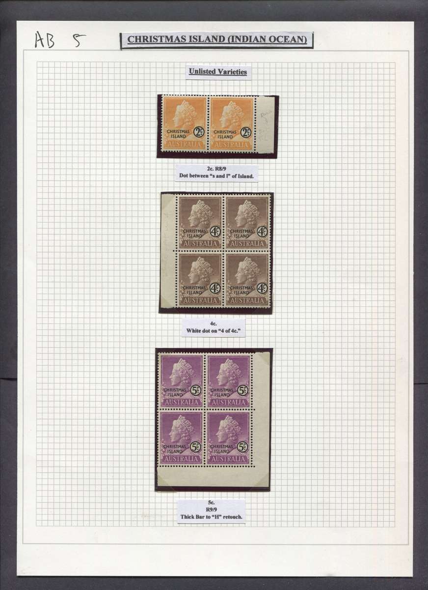 Christmas Island - 10 Stamps In Hinge-less Mounts on Album Page - 1958 - MNH