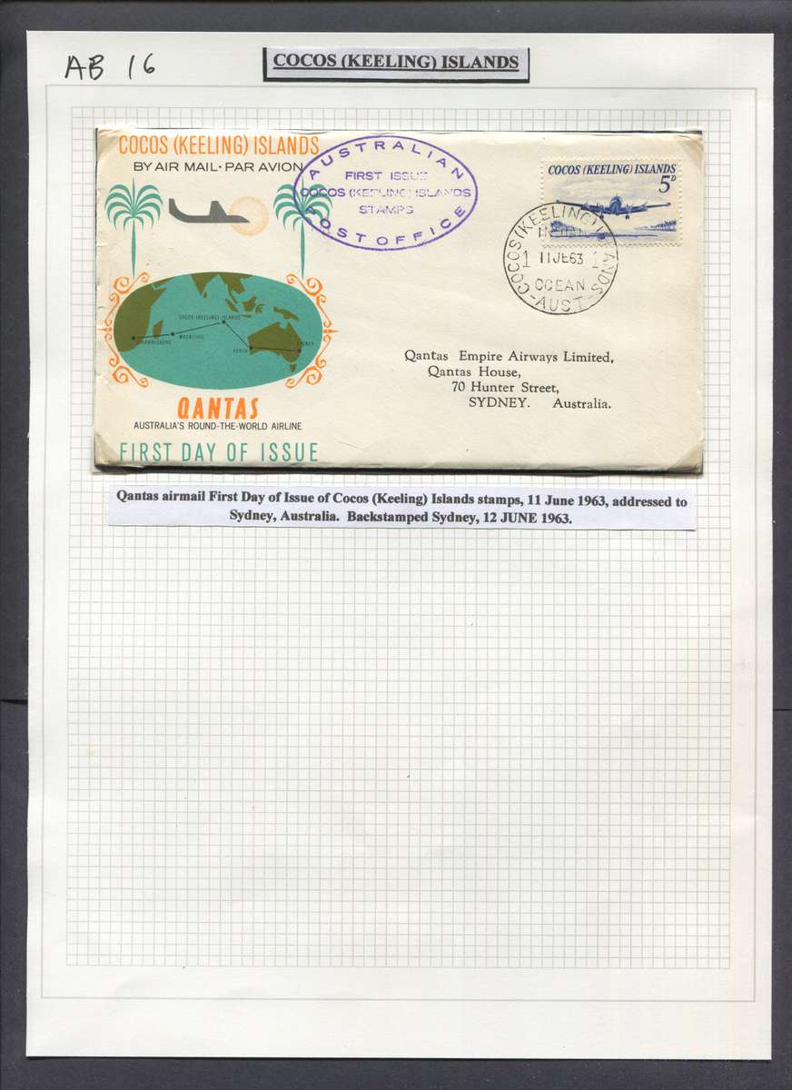 Cocos Islands - 1 Cover in Photo Corners