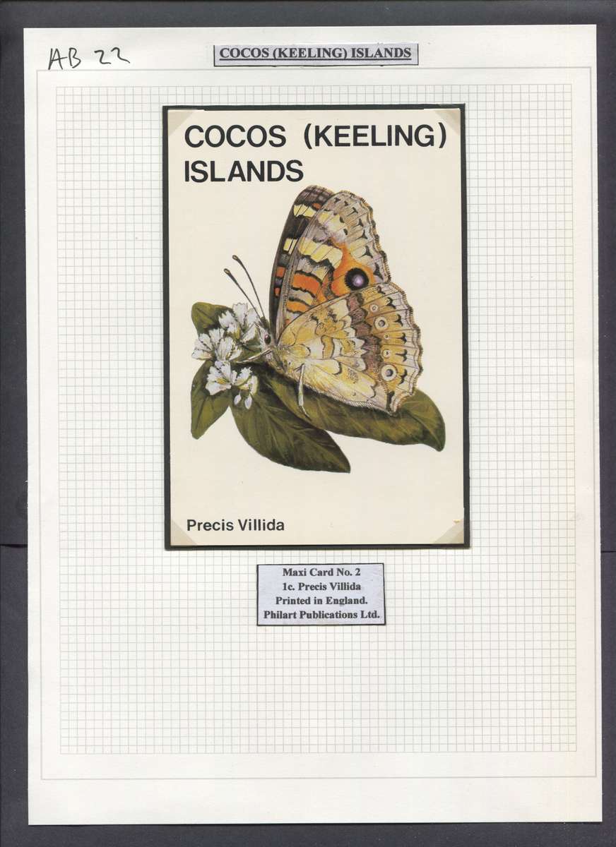 Cocos Islands - 1 Maxi Card in Photo Corners - 1982