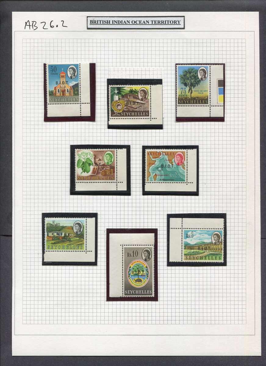 British Indian Ocean Territory - 15 Stamps In Hinge-less Mounts on 2 Album Pages - 1968 - MNH