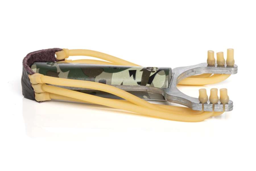 Powerful Wishbone High Velocity Camo Hunting or Self Defence Slingshot