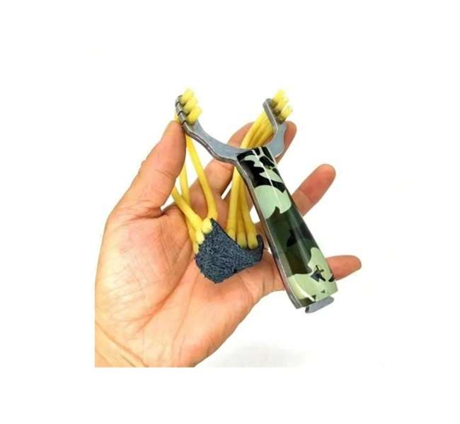 Powerful Wishbone High Velocity Camo Hunting or Self Defence Slingshot
