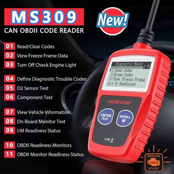 MS309 Multifunction OBD II / EOBD Auto Diagnostic Scanner Tool