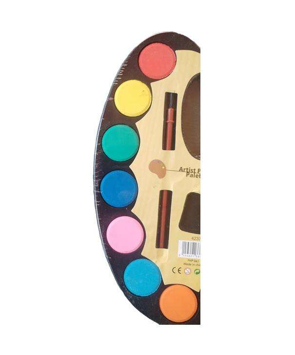 Vibrant Watercolor Artistic Paint Palette Set - Contains 12 Different Vibrant Colors