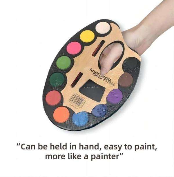 Vibrant Watercolor Artistic Paint Palette Set - Contains 12 Different Vibrant Colors