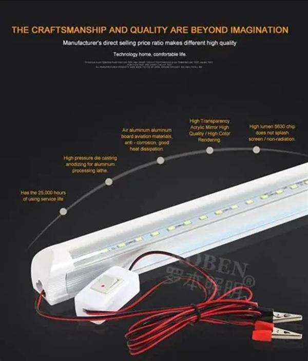 BRILLIO Powerful , Super Bright & Convenient 12V Multipurpose Tube Lamp