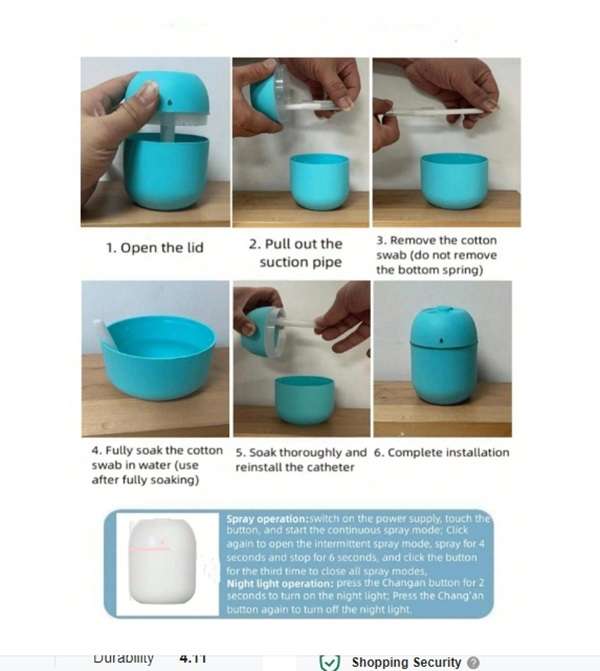 Brilliant Portable USB Aroma Diffuser Humidifier & Air Purifier