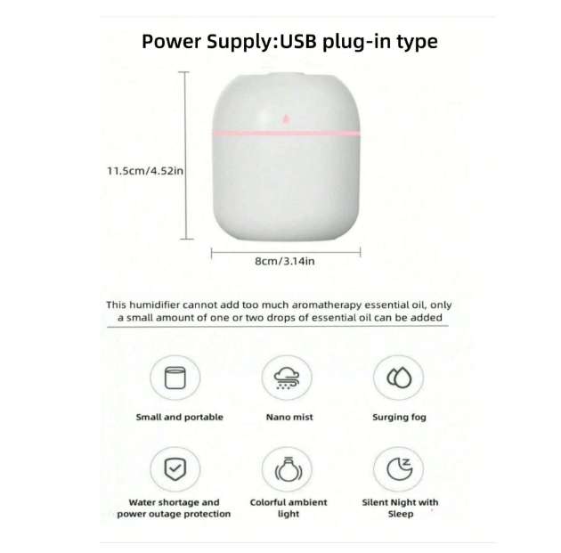 Brilliant Portable USB Aroma Diffuser Humidifier & Air Purifier