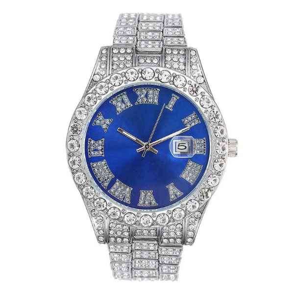 Mens Stunning Fully Iced Out Blinged up Diamante Encrusted Luxury Watch