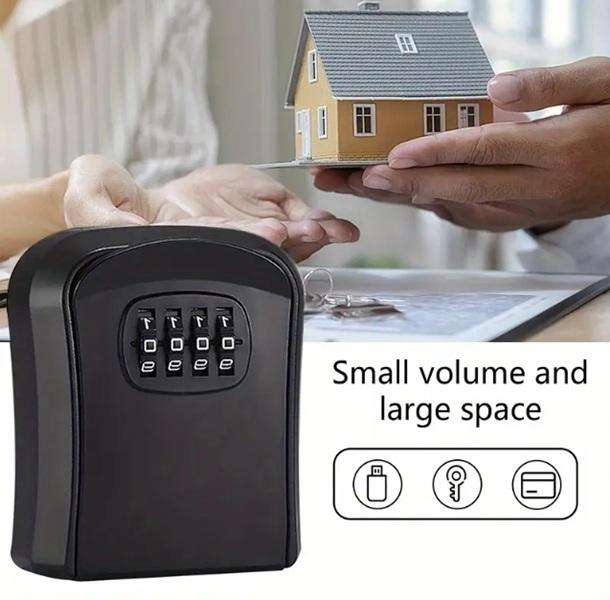 Portable & Quality Storage or Key Protect Four Digit Cypher Lock Box