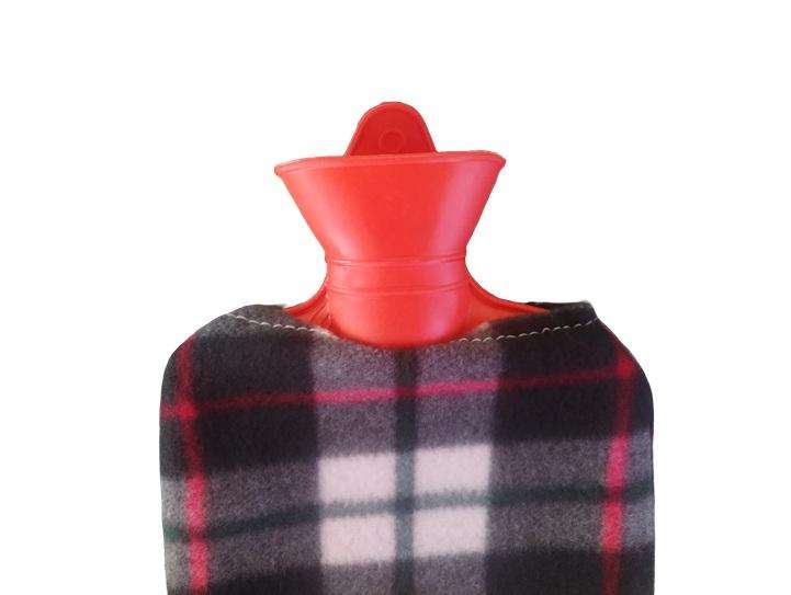 Blanket Patterned Fleece Covered Hot Water Bottle