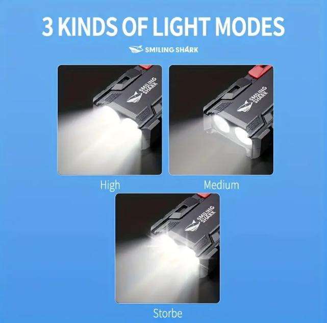 SMILING SHARK Multifunctional Outdoors Powerful Emergency Flashlight & Powerbank