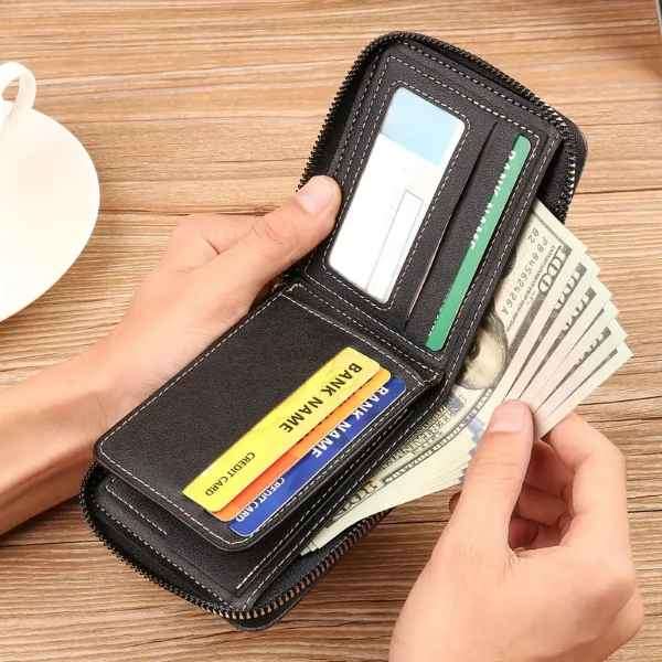 Mens Leather Bifold Wallet