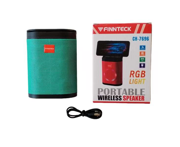 Finnteck CH-7696 Bluetooth Super Bass Portable Speaker with Built In Phone Holder
