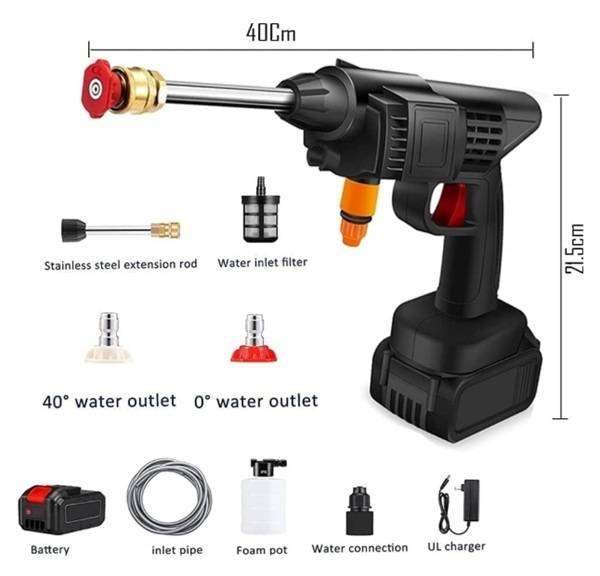 Powerful 48V Rechargable Cordless Car Washing Pressure Spray Gun