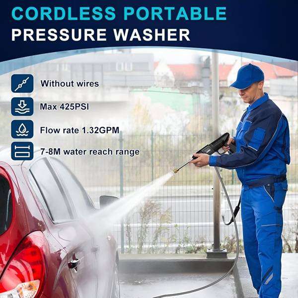 Powerful 48V Rechargable Cordless Car Washing Pressure Spray Gun