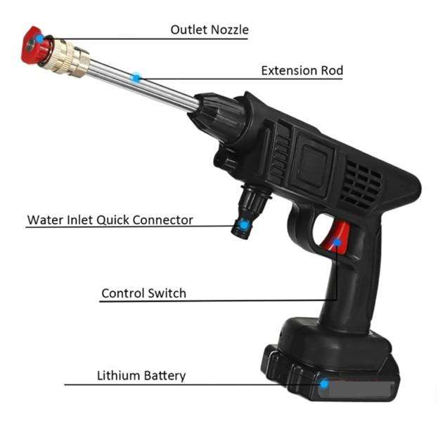 Powerful 48V Rechargable Cordless Car Washing Pressure Spray Gun