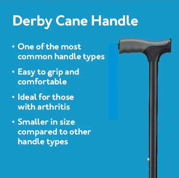 Hercules Bariatric Heavy Duty Black Walnut Wood Derby Handle Cane