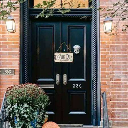 Super Cool  " The Doobie Den.......Let's Get Lit "  Door Sign